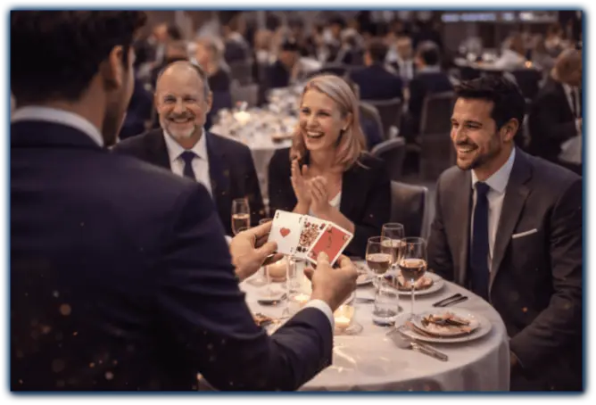 Magicien Entreprise table à table Royan